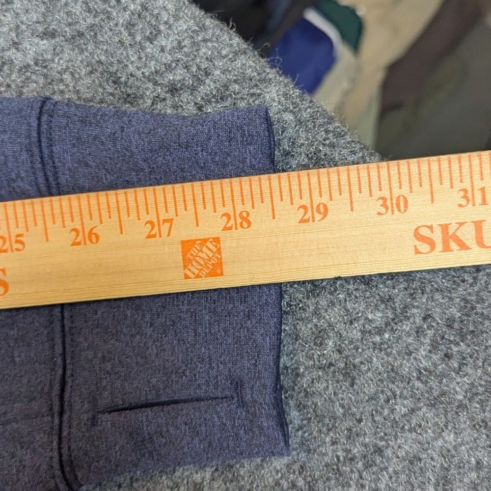The North Face Mens Extra Large Full Zip Up Hoodie Navy Blue Heathered Fleece - Picture 9 of 13